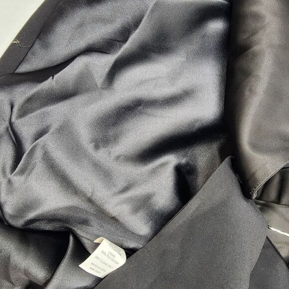 Amanda Uprichard Jane Blazer in Black Revolve Satin Collar L - Picture 8 of 9